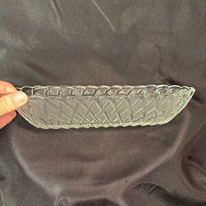 Indiana Glass Clear Glass Serving Tray/Celery Bowl